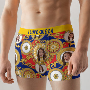 Loyal Background - Custom Photo Couple Boxer Briefs Underwear - Boxer Briefs - GoDuckee