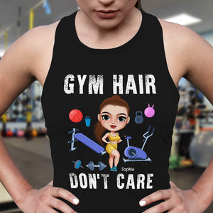 Gym Hair Don't Care, Personalized Shirt for Gym Girls - Shirts - GoDuckee