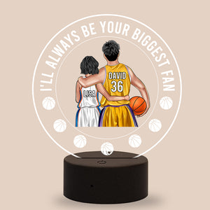 I'll Always Be Your Biggest Fan - Personalized Led Night Light - Gift for Basketball Players - Couple Shoulder to Shoulder BSB2104 - Led Night Light - GoDuckee
