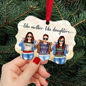 Like Mother Like Daughter - Personalized Benelux Ornament - Gift for Jean Girl, Afro Girls - Ornament - GoDuckee