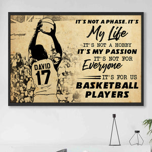 Personalized Basketball Player Poster - It's For Us Basketball Players - Poster & Canvas - GoDuckee