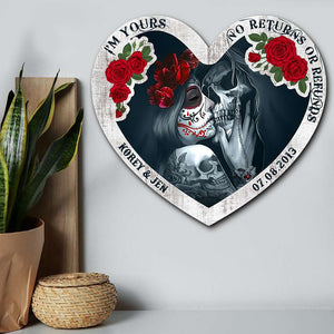 I'm Yours, No Returns or Refunds - Couple Wood Sign, Personalized Wood Sign, Gift for Him/Her - Wood Sign - GoDuckee