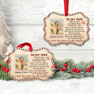 To My Wife I Didn’t Marry You So I Could Live With You Personalized Medallion Acrylic Ornament , Gift For Couple - Ornament - GoDuckee
