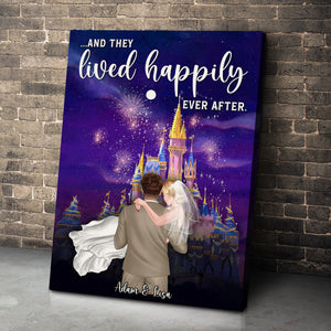 And They Lived Happily Ever After Personalized Couple Wall Art-3DNLI010323 - Poster & Canvas - GoDuckee