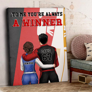 Personalized Racing Couple Poster - To Me You're Always A Winner - Couple Shoulder to Shoulder - Poster & Canvas - GoDuckee