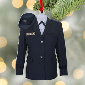 Military Uniform, Personalized Acrylic Ornament, Military Christmas Decor - Ornament - GoDuckee