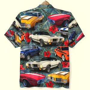 Custom Car Photo Hawaiian Shirt, Floral Pattern, Gift For Car Lovers (Car0902) - Hawaiian Shirts - GoDuckee