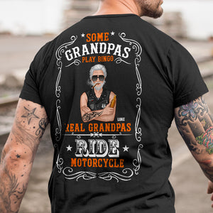 Real Dads Ride Motorcycle Personalized Biker Dad Shirts - Shirts - GoDuckee