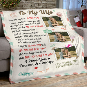 To My Wife Personalize Couple Blanket 03DNHH241122 - Blanket - GoDuckee