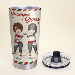 Personalized Teacher Bestie Tumbler Cup - Christmas Is Merrier - Teacher Dolls - Tumbler Cup - GoDuckee