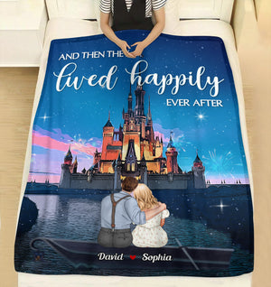 And Then They Lived Happily Ever After Personalized Couple Blanket-1BHDT280223 - Blanket - GoDuckee