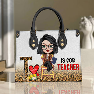Teacher Boss Mascot, Personalized Leather Bag, Gift for Teachers - Leather Bag - GoDuckee