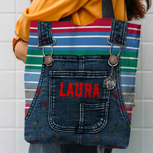 Personalized Killer Doll Overall Tote Bag, Horror Halloween Gift - Tote Bag - GoDuckee