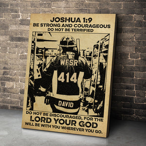 Personalized Firefighter Poster - Do Not Be Discouraged - Vintage - Poster & Canvas - GoDuckee