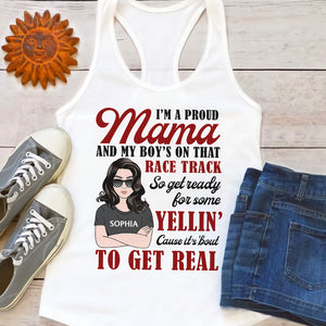 Get Ready for Some Yellin' Cause It's 'Bout To Get Real, Personalized Shirt for Racing Family Members - Shirts - GoDuckee