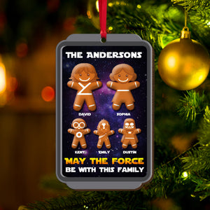 Family May The Force Be With This Family, Personalized Wood Ornament - Ornament - GoDuckee