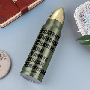 Veteran Foxtrot Uniform Charlie Kilo Yankee, Personalized Bullet Tumbler, Military Gifts - Water Bottles - GoDuckee