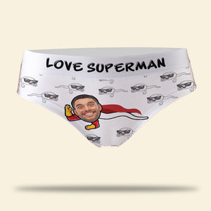 Love Superman, Custom Women's Boxer Briefs, Gift For Her - Boxer Briefs - GoDuckee