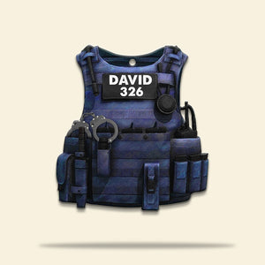 Police Bulletproof Vest - Personalized Flat Keychain - Gift for Police - Keychains - GoDuckee