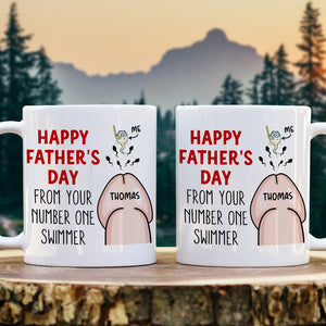 Happy Father's Day From Your Number One Swimmer, Personalized Mug, Gift For Dads - Coffee Mug - GoDuckee