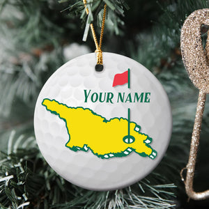 Golf Destination, Personalized Ceramic Ornament For Golfers - Ornament - GoDuckee