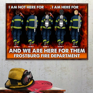 Personalized Firefighter Brother & Sister Poster - I Am Not Here For Me, I Am Here For We - Poster & Canvas - GoDuckee