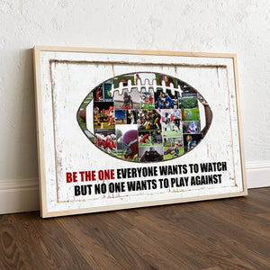 Football Player Custom Photo Personalized Canvas Poster - Poster & Canvas - GoDuckee