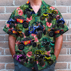 Custom Utv Hawaiian Shirt, Gift For Utv Lovers, Tropical Pattern F - Hawaiian Shirts - GoDuckee