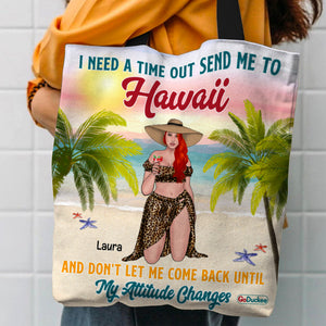 Don't Let Me Comeback Until My Attitude Changes - Personalized Tote Bag - Gift for Girls - Girl Sun Tanning - Tote Bag - GoDuckee