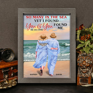 So Many In The Sea Yet I Found You and You Found Me, Personalized Canvas Print for Couples - Poster & Canvas - GoDuckee