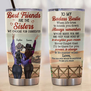 Personalized Cowgirls Bestie Tumbler Cup - Forever and Always - Tumbler Cup - GoDuckee