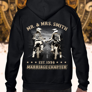 Motocross Marriage Chapter - Personalized Shirts - Gift for Him/Her - Couple On The Ride - Shirts - GoDuckee