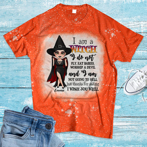I Am A Witch Personalized Witch Girl Bleached Shirt, Gift For Halloween - Shirts - GoDuckee