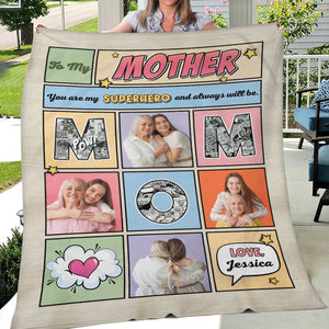 Mother's Day Gift- 04snli290323 Custom Mom Photo Blanket - Blanket - GoDuckee
