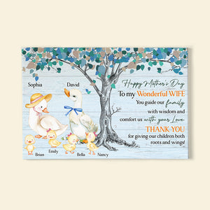 Duck Duck Family Personalized Canvas Poster, Gift For Family - Poster & Canvas - GoDuckee