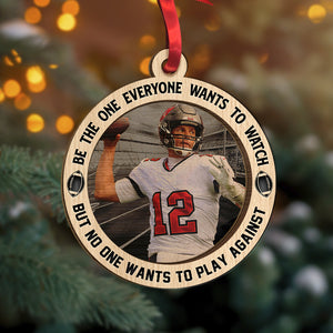 Personalized Football Ornament, Be The One Everyone Wants To Watch, Christmas Tree Decor - Ornament - GoDuckee
