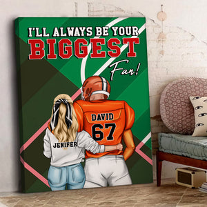 American Football Always Be Your Biggest Fans - Personalized Wall Art - Gift for Him - Couple Shoulder to Shoulder - Poster & Canvas - GoDuckee