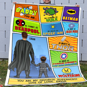 Daddy You Are My Favorite Personalized Blanket Gift For Dad - Blanket - GoDuckee