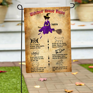 Witches' House Rules The Home Of Harmony, Personalized Witch House Flag For Halloween - Flag - GoDuckee