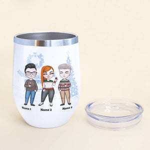 Personalized Drinking Team Wine Tumbler - There Are Many Gifts Under The Christmas Tree - Wine Tumbler - GoDuckee