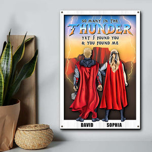 So Many In The Thunder Yet I Found You and You Found Me, Personalized 2 Layers Wood Sign, Gifts for Him/Her - Wood Sign - GoDuckee