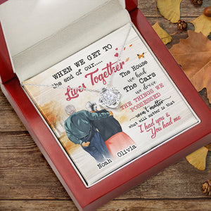 Couple I Had You & You Had Me - Personalized Love Knot Necklace- Gift for Couple - Old Couple Shoulder to Shoulder - Jewelry - GoDuckee