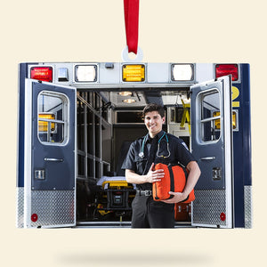 Custom EMT Photo Ornament, Christmas Tree Decor - Ornament - GoDuckee