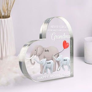 Never Forget How Much We Love You, Personalized Plaque, Gift For Grandma, Mother's Day Gift - Decorative Plaques - GoDuckee