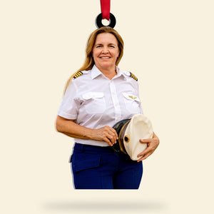 Custom Pilot Photo Ornament, Christmas Tree Decor - Ornament - GoDuckee