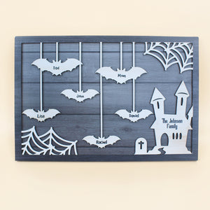 Personalized Bats Family Layer Wood Sign, Gift For Family - Wood Sign - GoDuckee