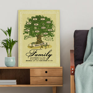 Family Like Branches On A Tree We All Grow In Different Directions Yet Our Roots Remain As One, Family Canvas Poster Gift - Poster & Canvas - GoDuckee