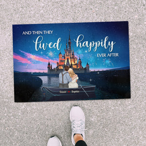 And They Lived Happily Ever After Personalized Couple Doormat-2ACDT030323 - Doormat - GoDuckee