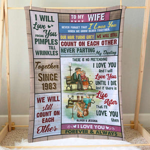 To My Wife/Husband Personalize Couple Blanket - Blanket - GoDuckee