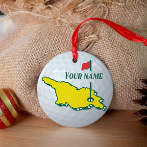 Golf Destination, Personalized Ceramic Ornament For Golfers - Ornament - GoDuckee